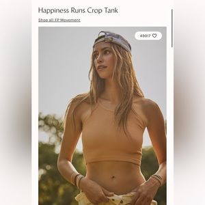 NWOT Free People Happiness runs crop tank